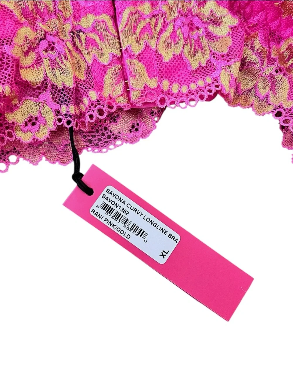 Cosabella Savona Curvy Longline Bra Rani Pink/Gold Size XL